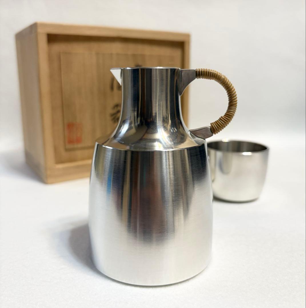 大阪錫器 錫製 酒器 玄武 日本酒 本錫 木箱 徳利 猪口