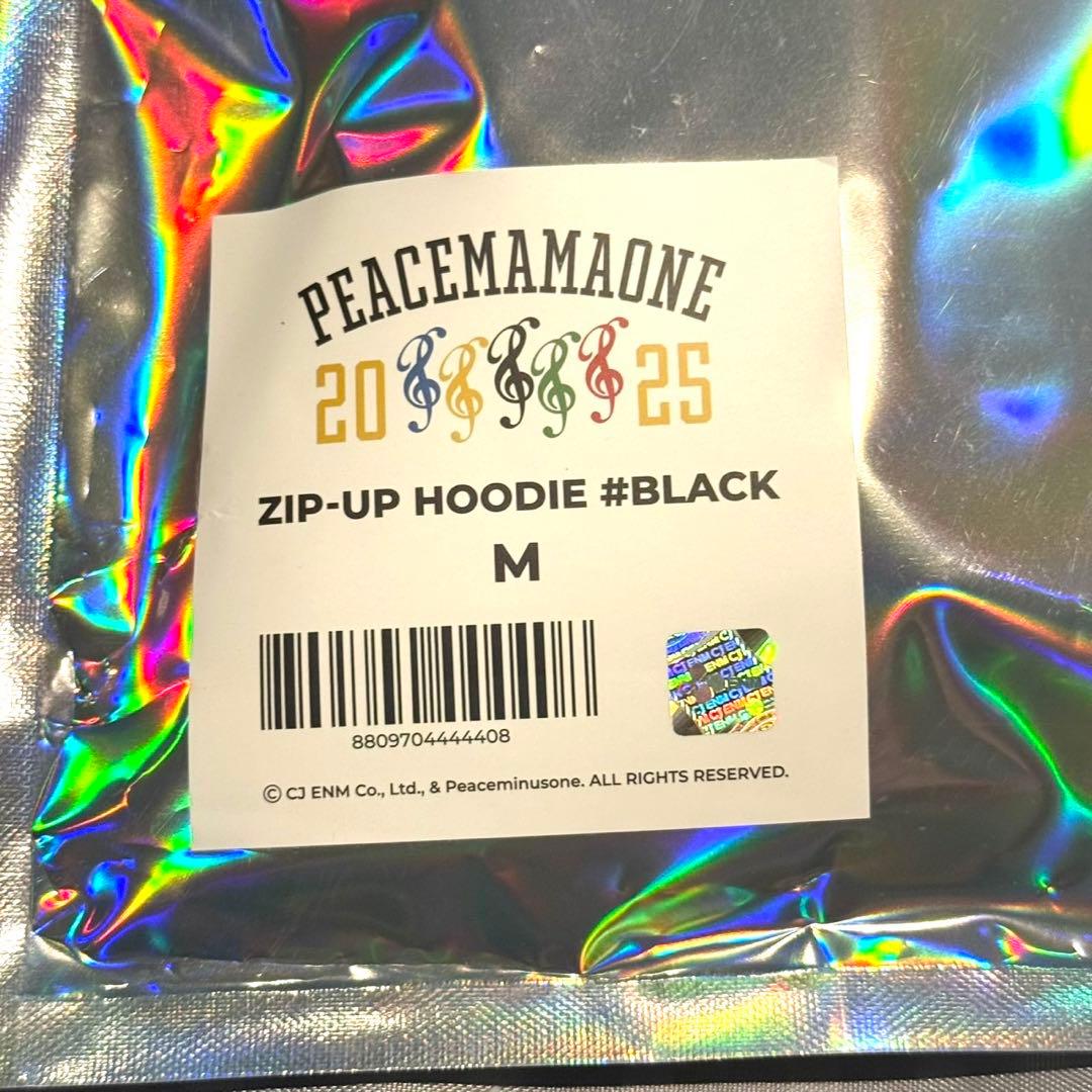 PEACEMINUSONE MAMA ジップアップフーディー ブラック M