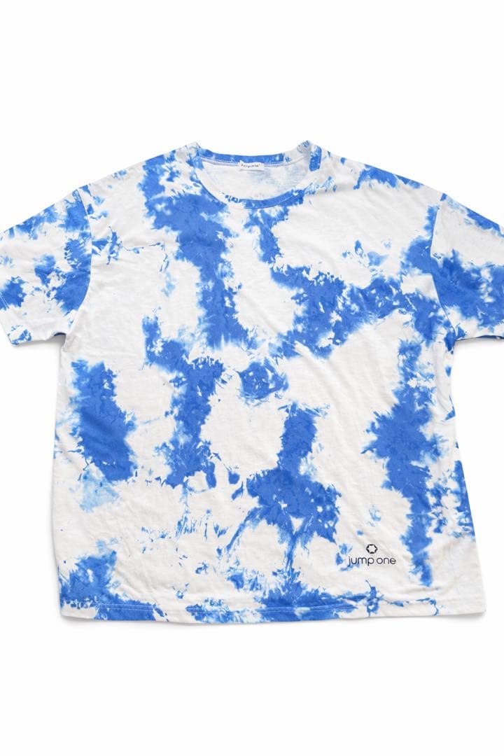 jump one ジャンプワン　タイダイプリントTシャツ サイズ48 ブルー