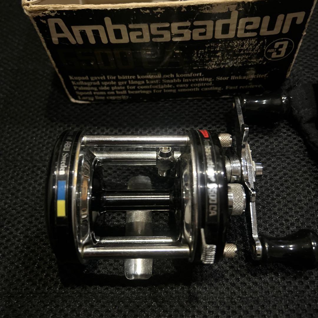 アンバサダー6500CA年代物青黄チェッカー雷魚