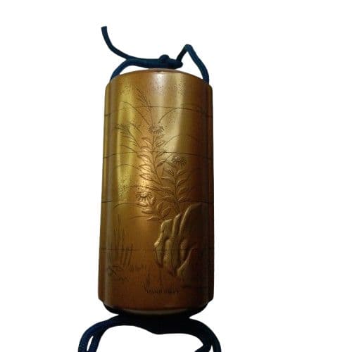 江戸時代 金蒔絵 印籠 「秋の草花図」