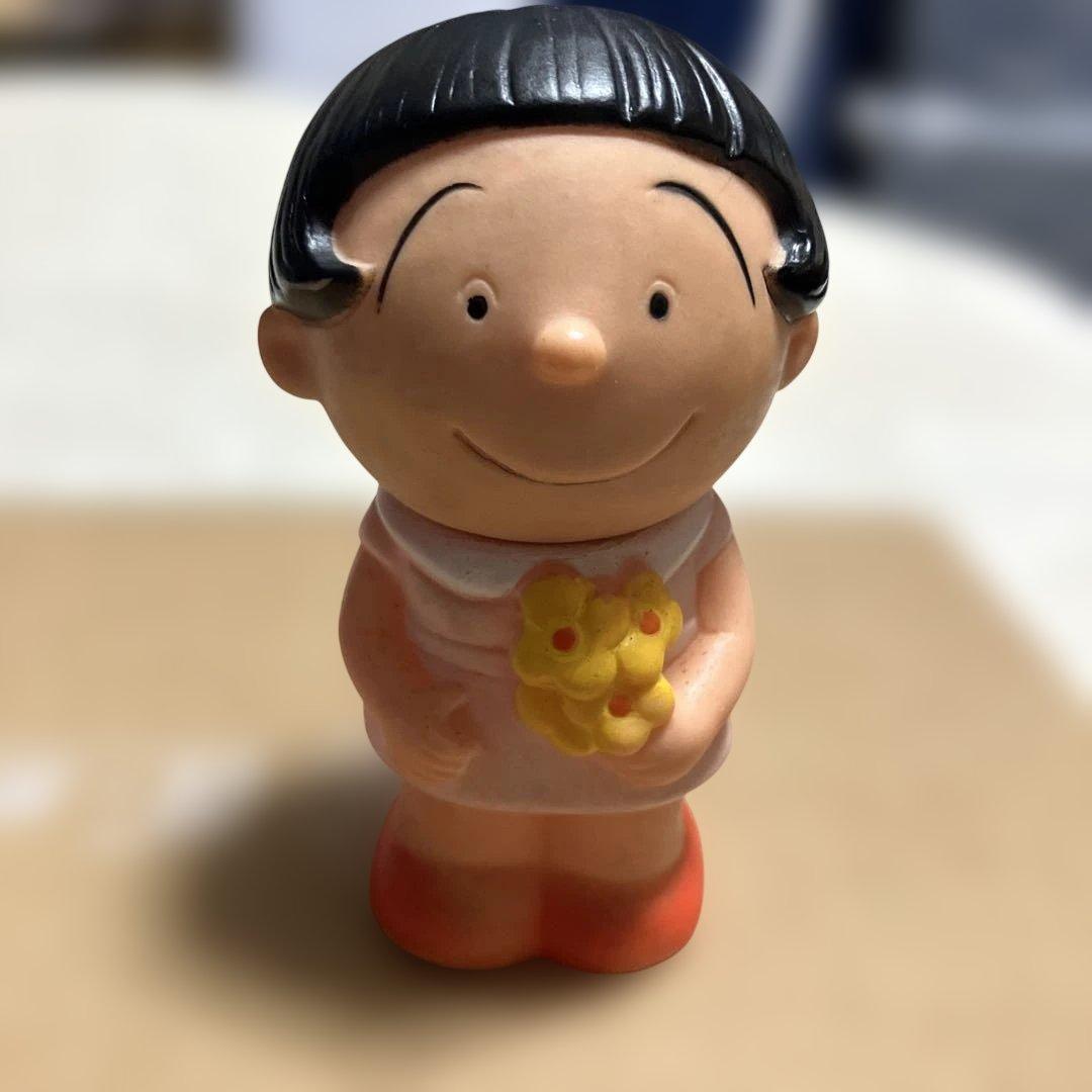 (希少) 昭和レトロ　サザエさん　タカラ　ワカメちゃん　貯金箱　ソフビ