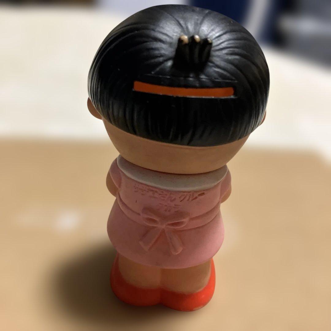 (希少) 昭和レトロ　サザエさん　タカラ　ワカメちゃん　貯金箱　ソフビ