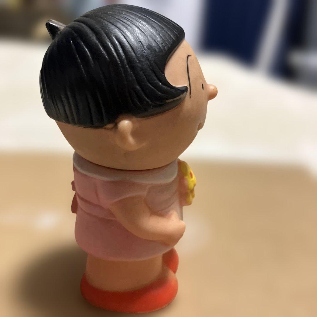 (希少) 昭和レトロ　サザエさん　タカラ　ワカメちゃん　貯金箱　ソフビ