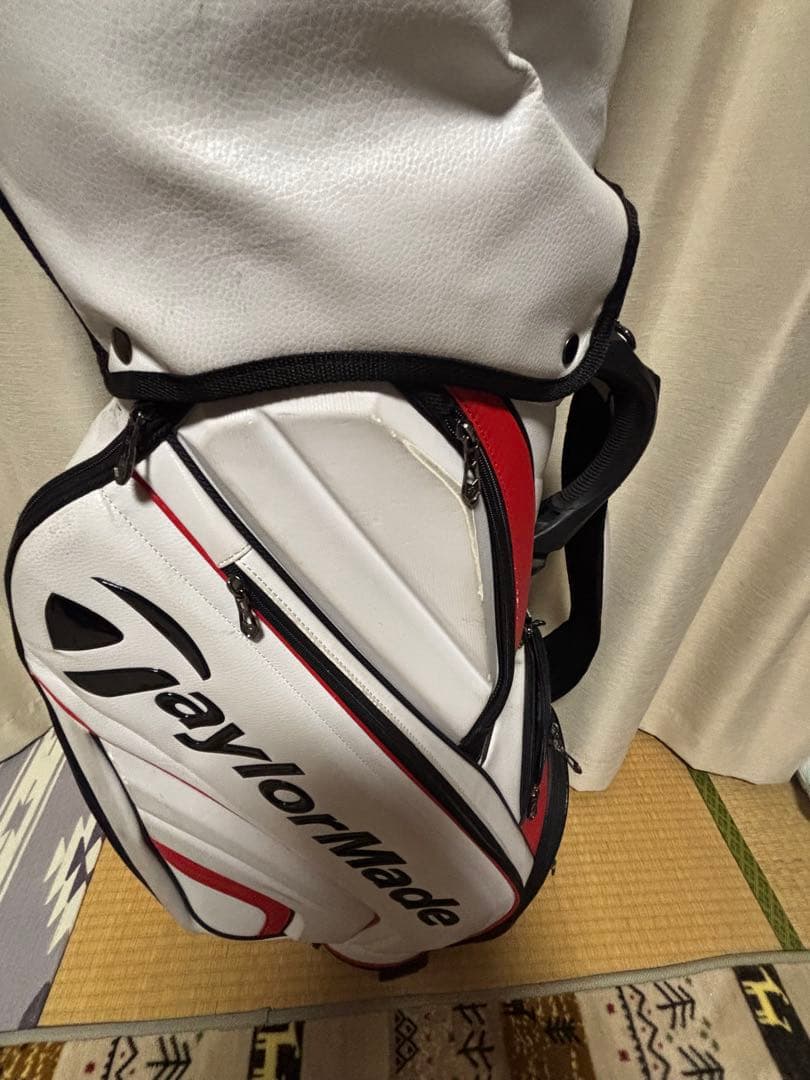 TaylorMade キャディバッグ ホワイト/レッド9.5型