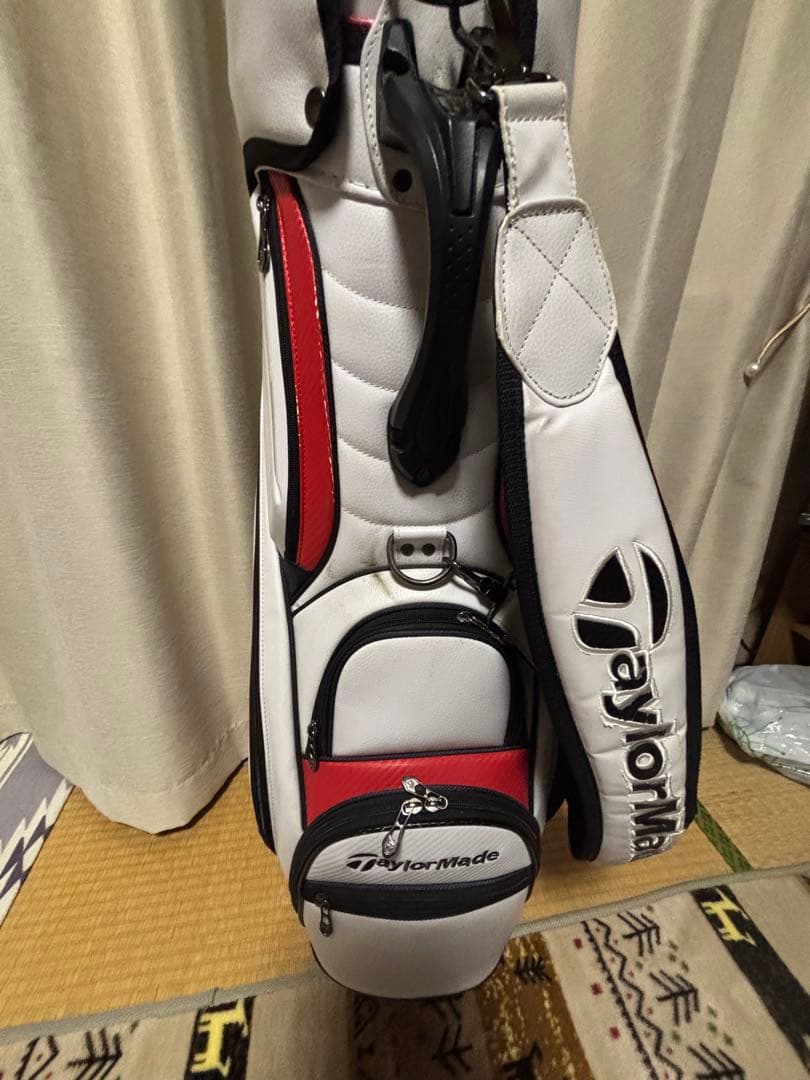 TaylorMade キャディバッグ ホワイト/レッド9.5型