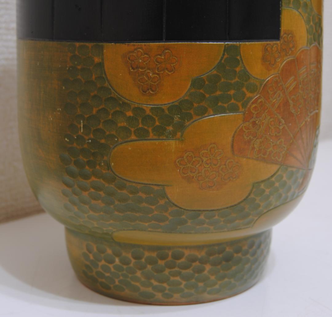 内閣総理大臣賞受賞作家 ★ 吉田多加志 創作こけし「伊勢」 高27㎝ 立札付