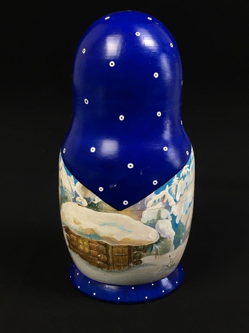 S307マトリョーシカ「モロスコ」7組 ジャンナ・ニコラエワ作 ロシア民芸