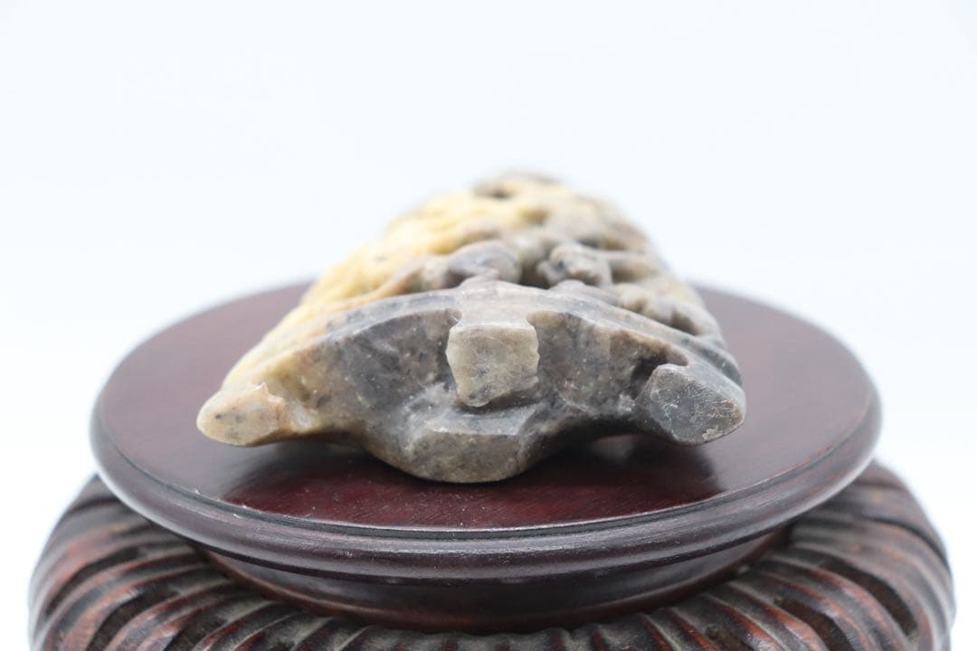 時代　寿山石彫　猿　置物　送料込み251011