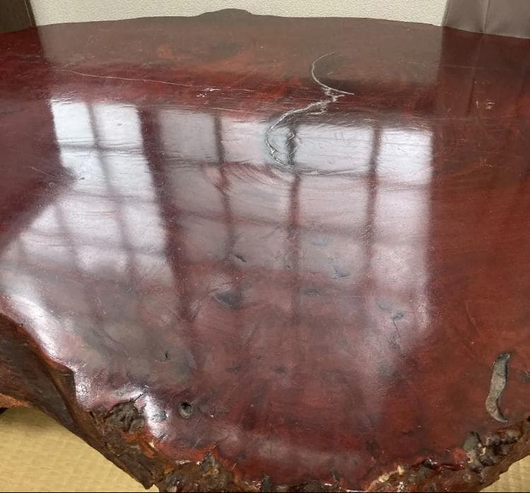 花梨　一枚板　テーブル　アンティーク レトロ　古民家　和室