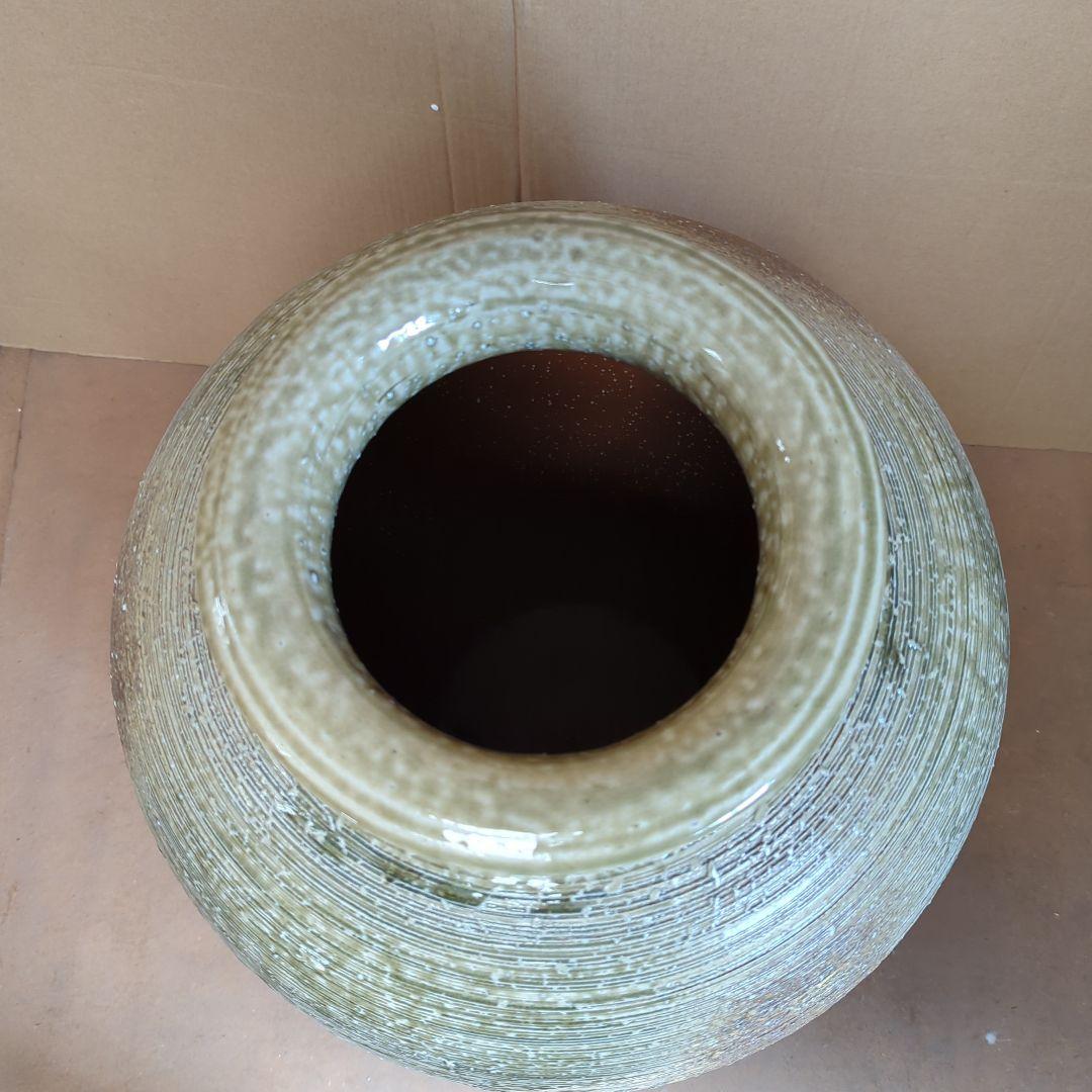 大型　信楽焼　松皮花瓶　20号