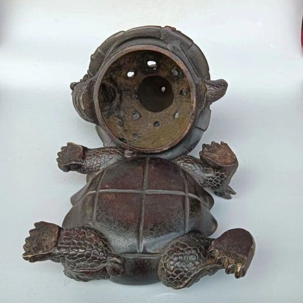 銅器 竜亀薫香炉 茶道具 香道具 工芸品 美術品 置物