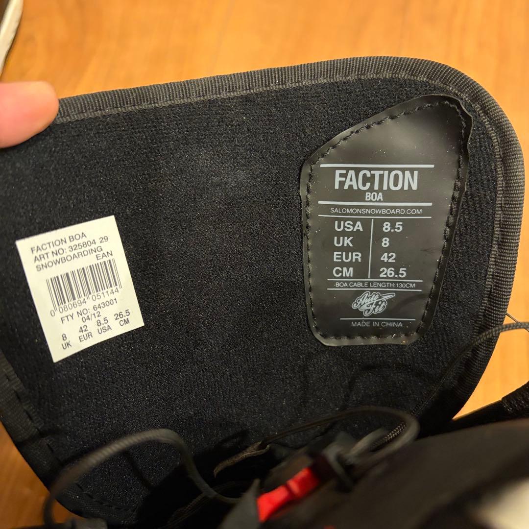 SALOMON サロモン FACTION BOA 26.5cmスノーボードブーツ