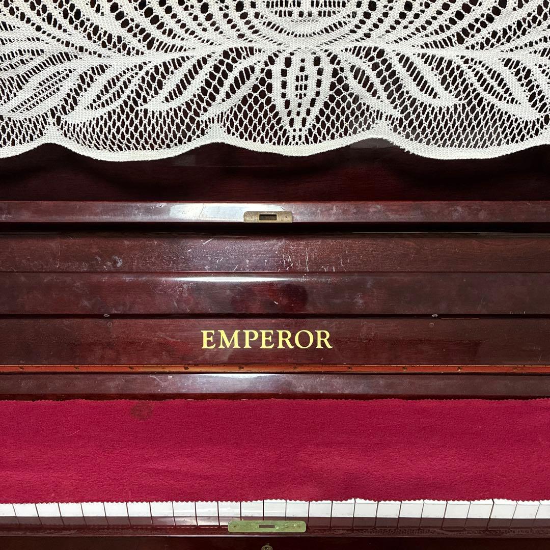〔中古〕EＭPERORアップライトピアノ ダークウッド