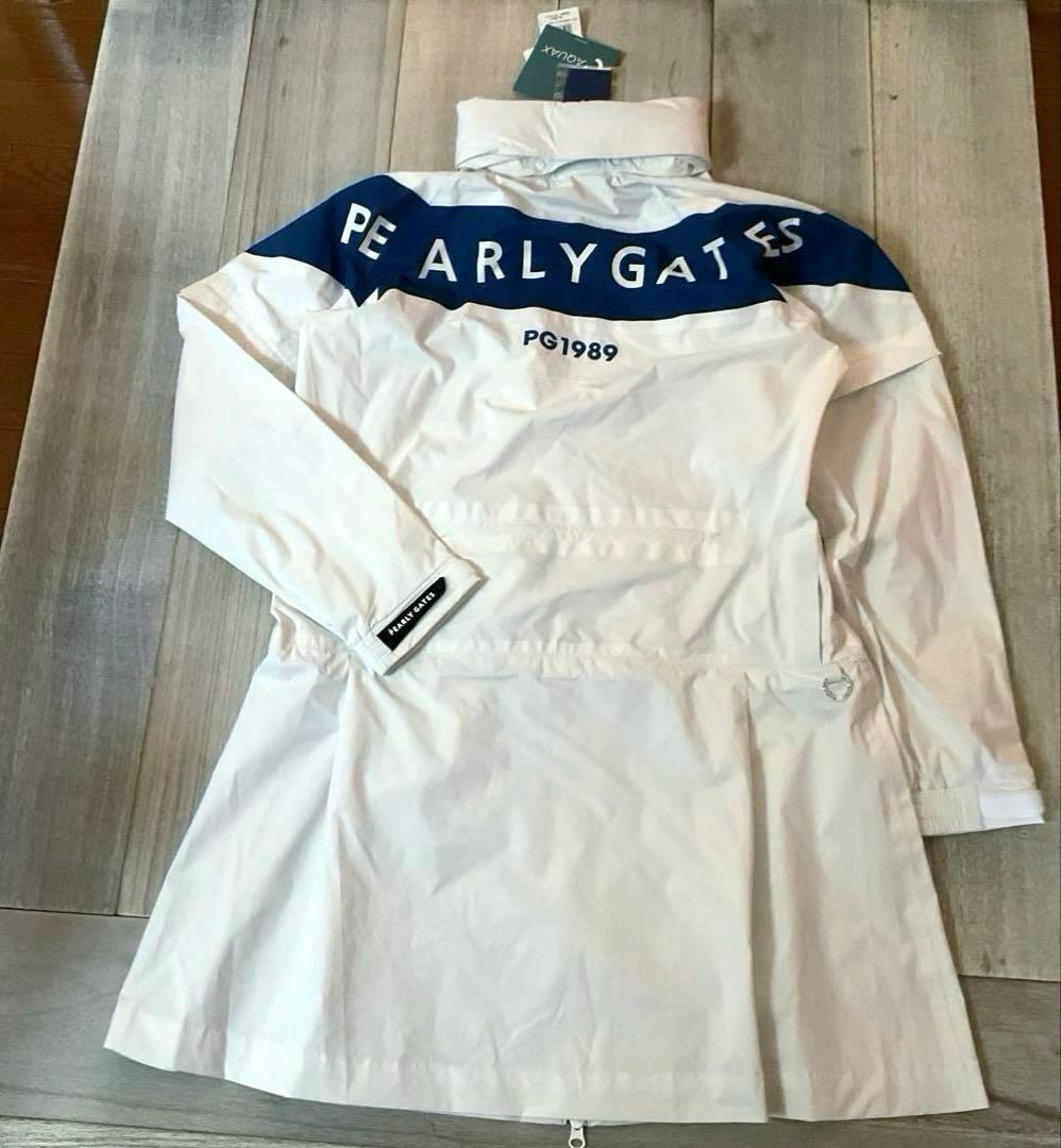 新品PEARLY GATES レインウェア ワンピースホワイト1