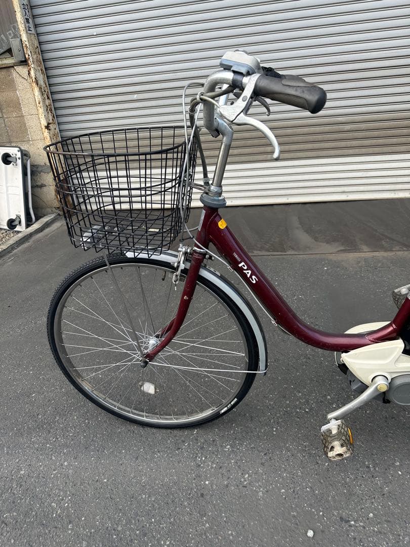 電動アシスト自転車 ワインレッド 26インチ