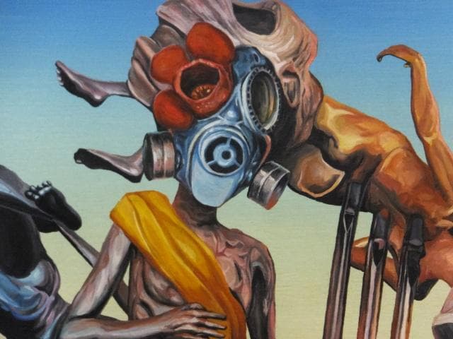 千田哲也『MONSTER SWEEPER type-LOAD』油彩 0603P