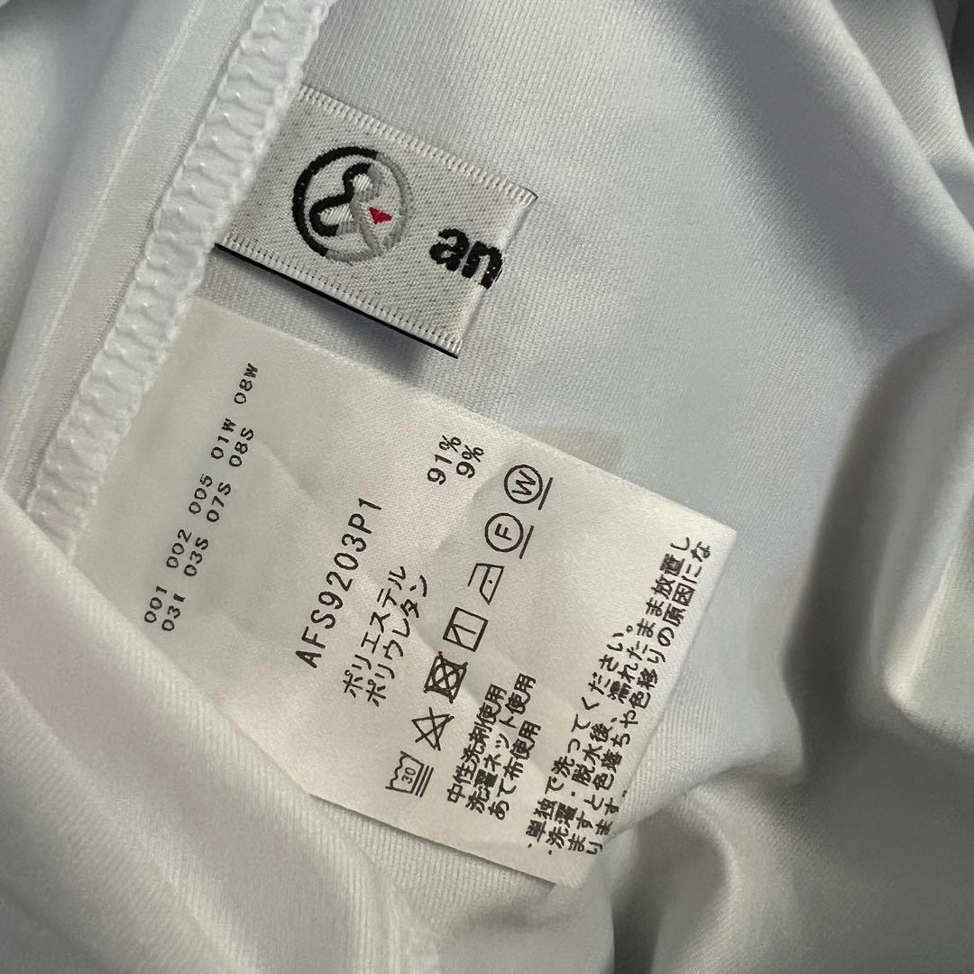 and per se アンパスィ　モックネック　長袖シャツ　L ロゴ　ゴルフ