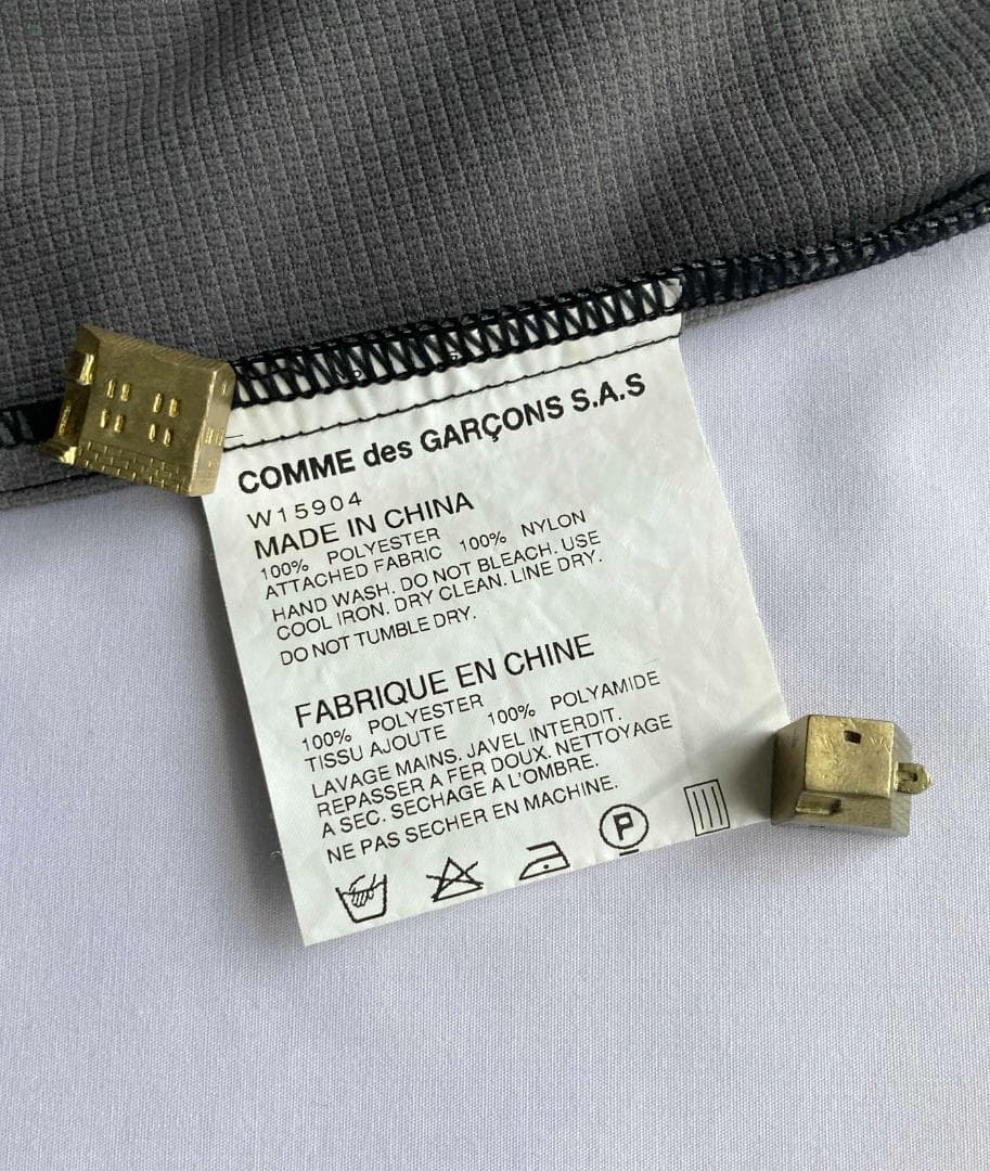 コムデギャルソン シャツ 黒 フード付きブルゾン