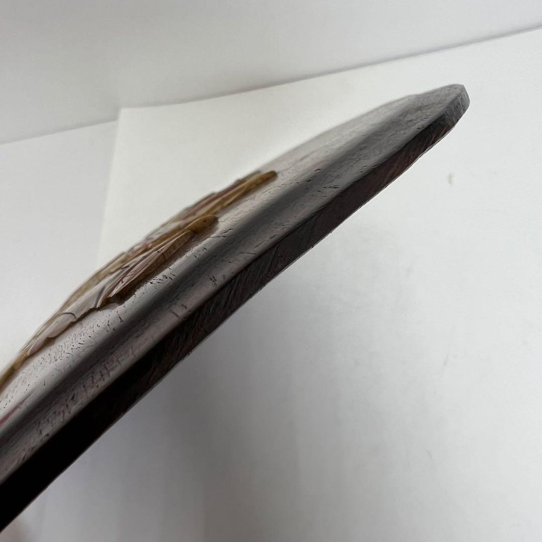 唐木　砡象嵌 壁掛　縦幅33.8cm 東K8-0115☆2F トヒチル