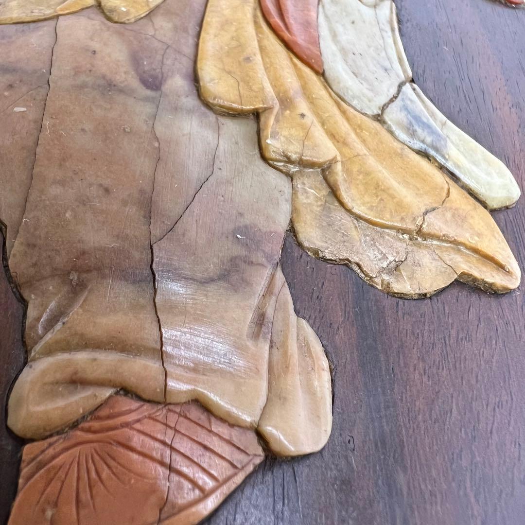 唐木　砡象嵌 壁掛　縦幅33.8cm 東K8-0115☆2F トヒチル