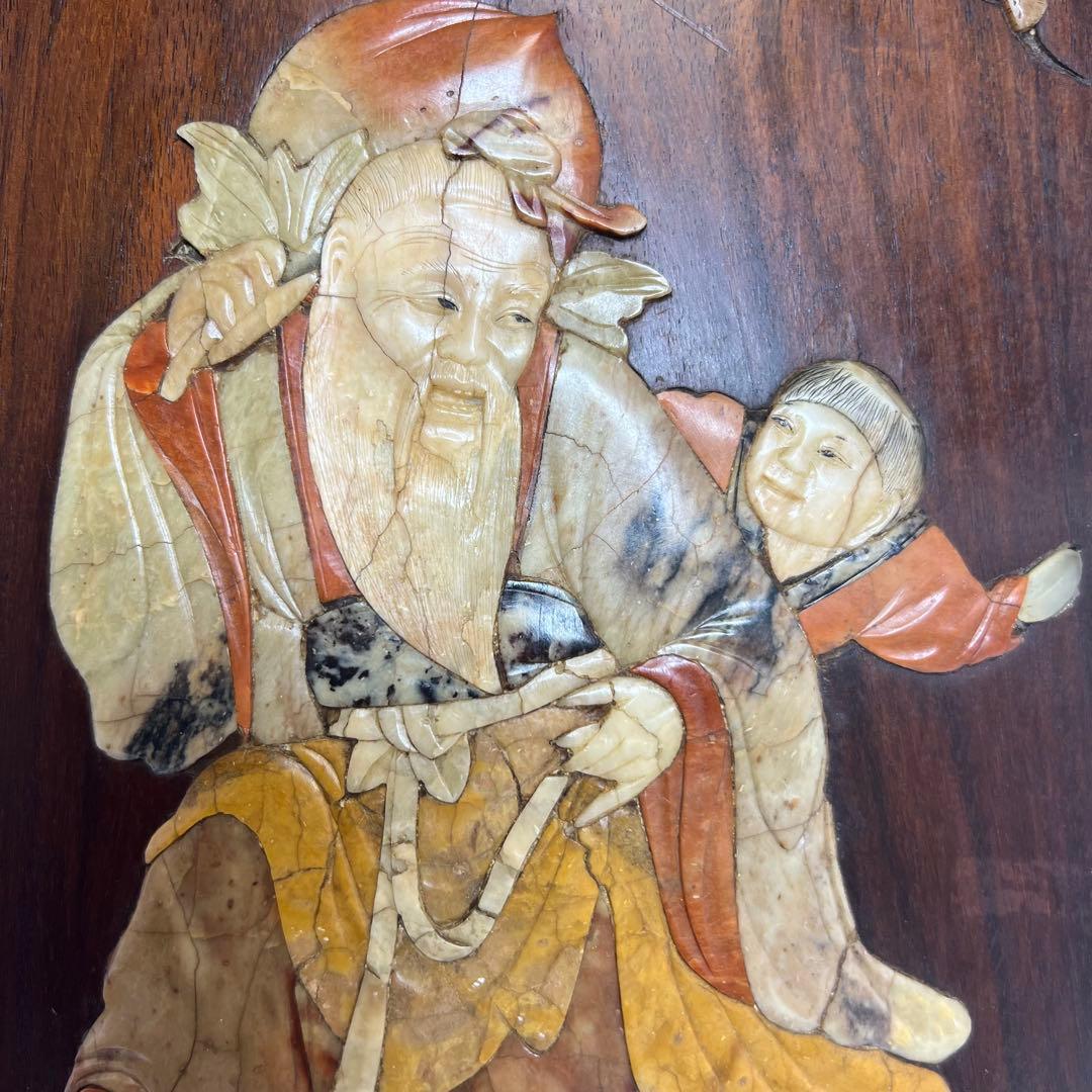 唐木　砡象嵌 壁掛　縦幅33.8cm 東K8-0115☆2F トヒチル