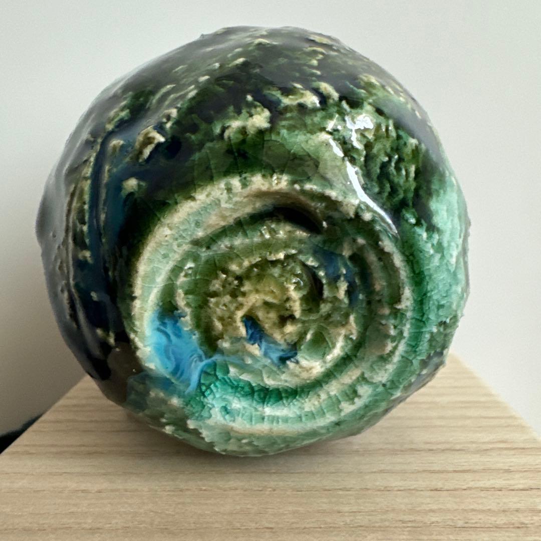 山口真人　織部　琳派　ぐい呑　陶芸　酒器　龍図