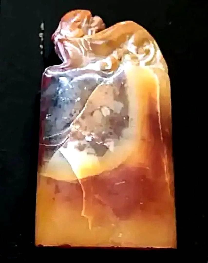 中国美術 時代 田黄石 瑠璃玉 印材 獅子彫刻