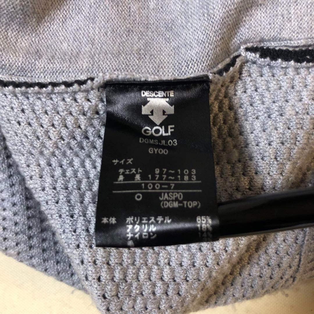 デサントゴルフ ダブルジャカードセーター ジャケット グレー Oサイズ