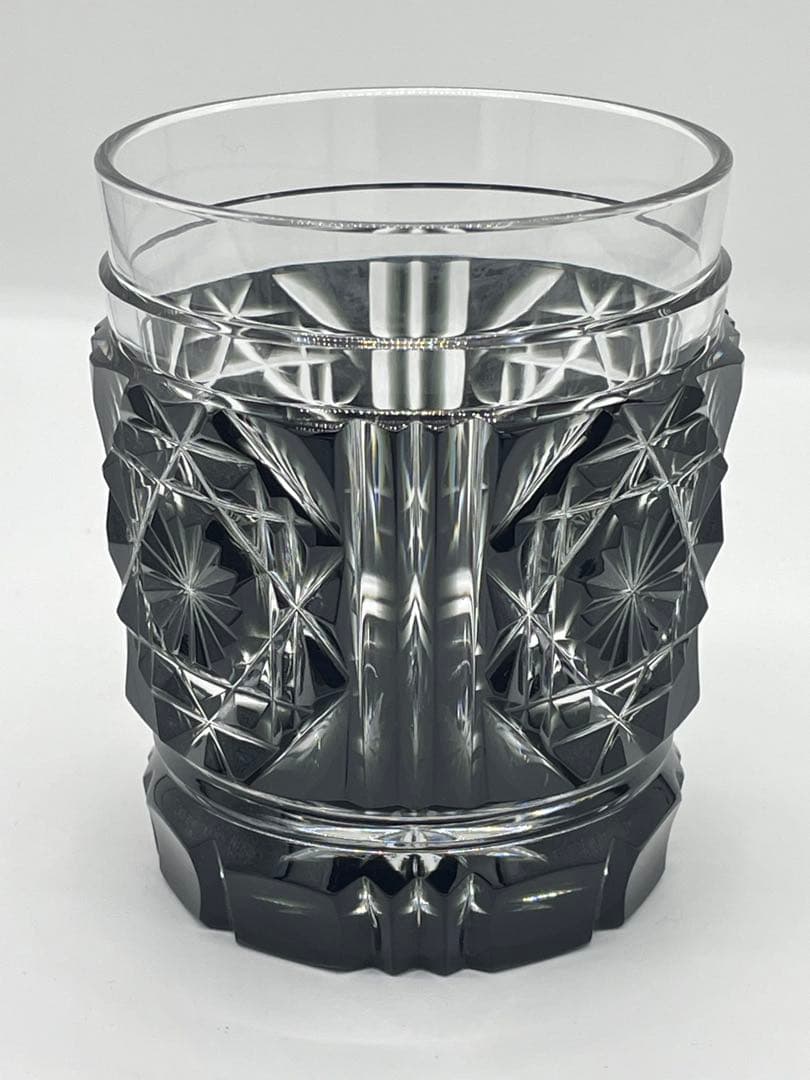 【未使用新品】薩摩切子 弟子丸 色被せガラス 切子 タンブラー 共箱 専用布付き