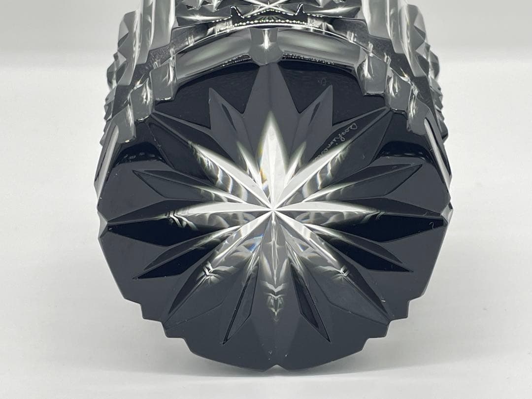 【未使用新品】薩摩切子 弟子丸 色被せガラス 切子 タンブラー 共箱 専用布付き