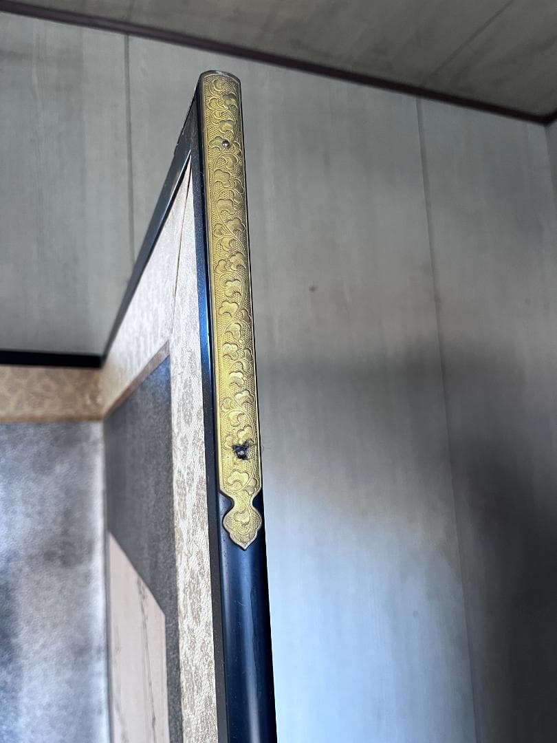 ★直接引き取り限定★屏風　日本画　風景画　詳細不明