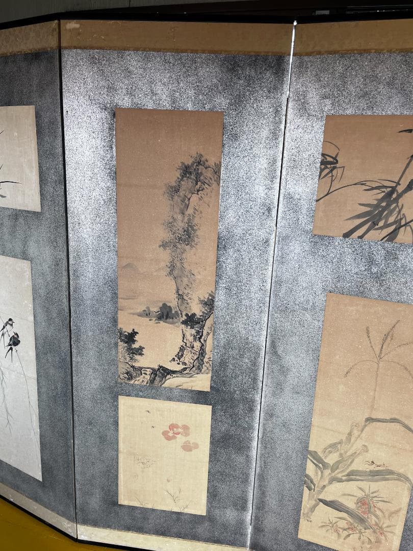 ★直接引き取り限定★屏風　日本画　風景画　詳細不明