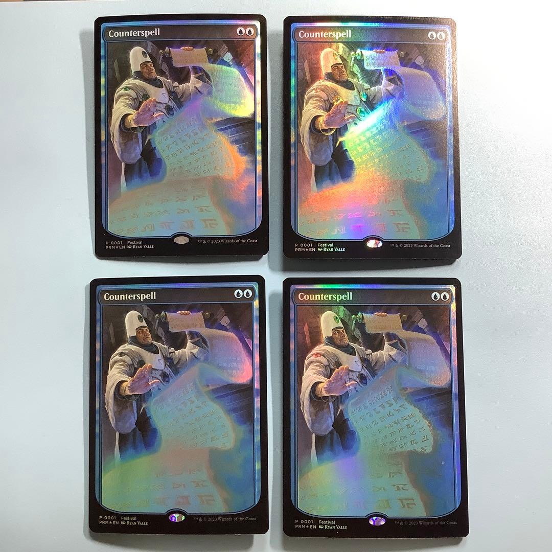 *バラ売り可* 対抗呪文 フルアートMagicConプロモ4枚セット英語foil