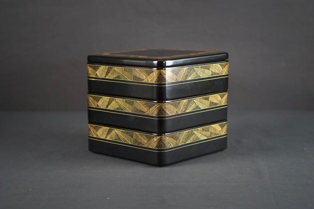 輪島塗 三段 重箱 共箱 漆器 未使用 美品