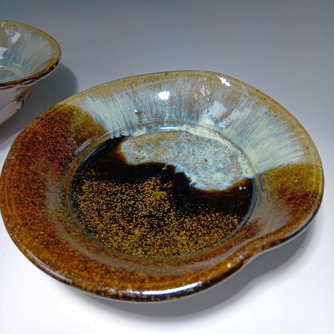 最後値下げ唐津焼　西岡小十作　朝鮮唐津向付5客　 共箱　未使用品　美品