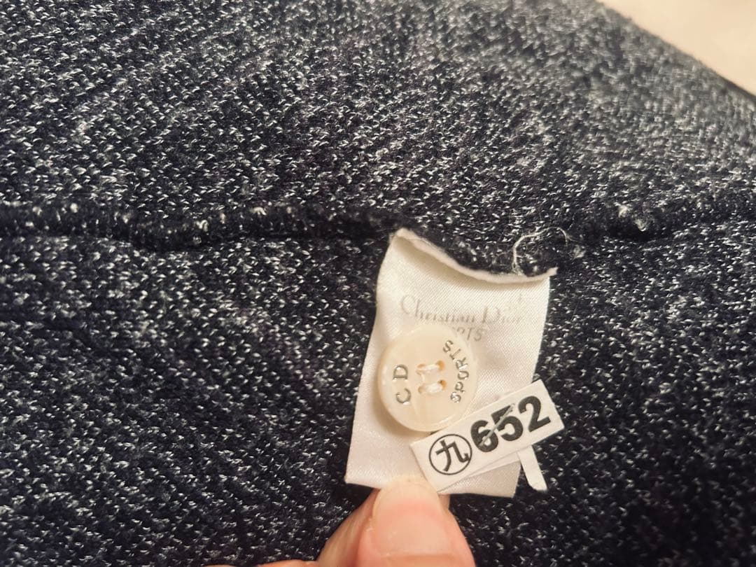 Christian Dior ネイビー Vネックニットベスト 34 ゴルフ