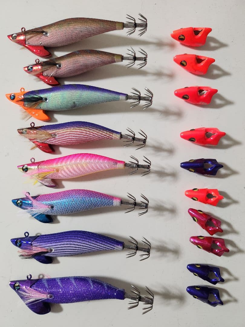 【中古】エメラルダス ボート II 8本　仮面シンカー10個まとめ売り