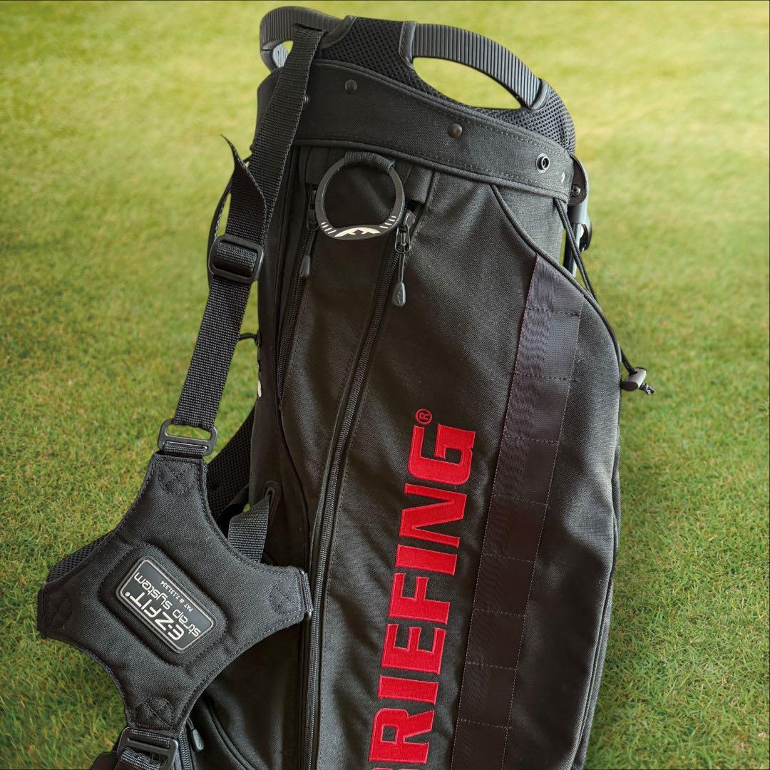 ブリーフィング　キャディバッグ　黒　ブラック　ショルダー式　スタンド式　軽量