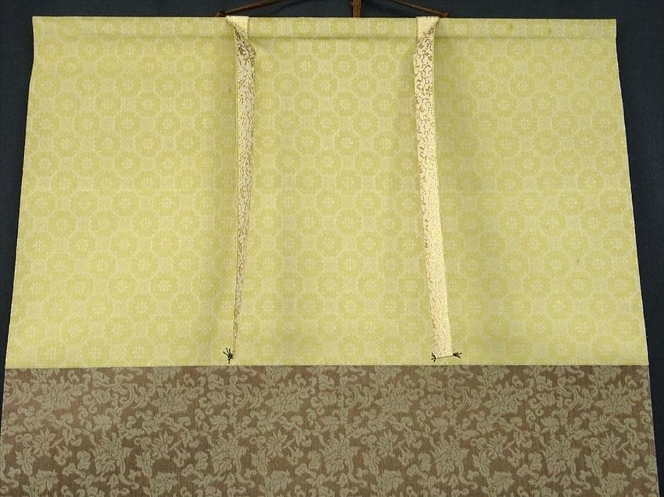 掛軸 八代玲華『白梅図』花鳥図 絹本 肉筆 共箱付 掛け軸 a040916