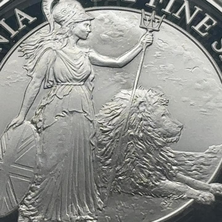 2016年 イギリス ブリタニア ライオン 2ポンド 銀貨 PF70 UC