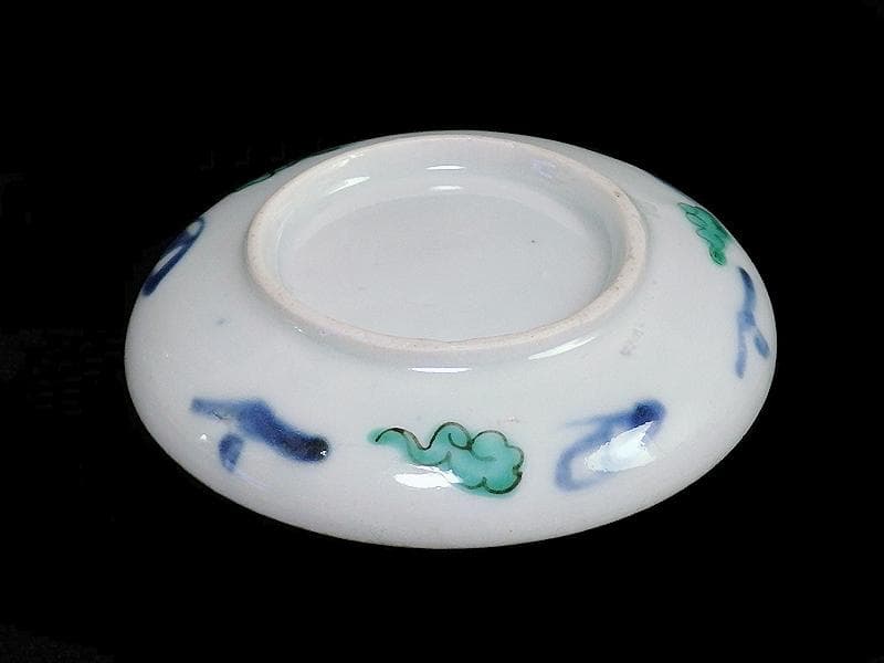 古伊万里　色絵　鳳凰に芭蕉葉の図　手塩皿　５枚　C193AS-VVu