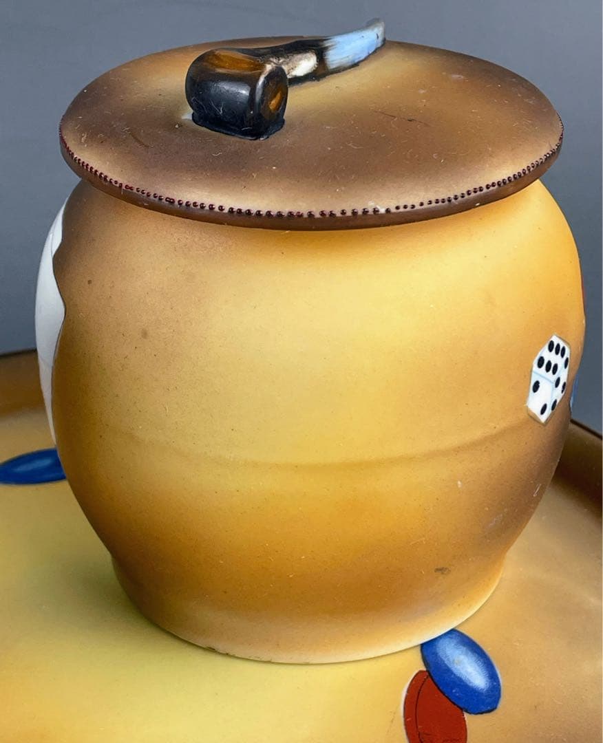 【希少】オールドノリタケ トランプ紋 タバコ入れ マッチホルダー トレイ