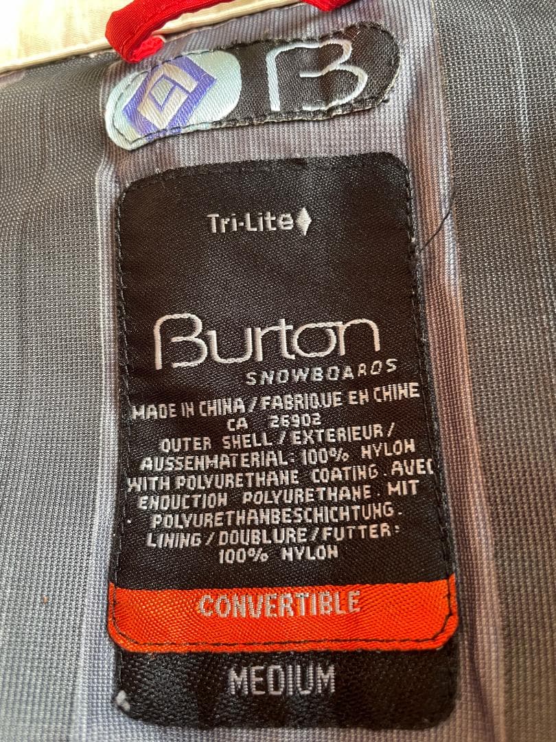 【Burton ウェア/ Tri-Lite】Mサイズ(170cm~180cm）