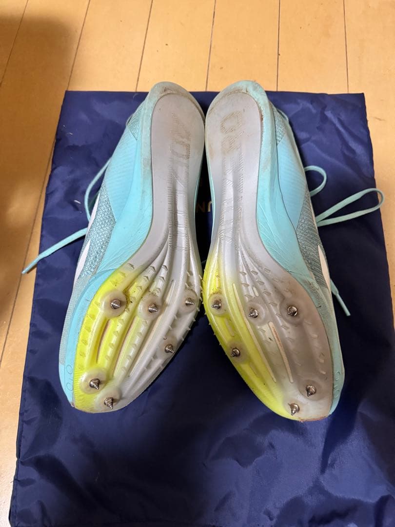 ADIZERO FINESSEミントグリーンスパイク27.5cmシューズ袋セット