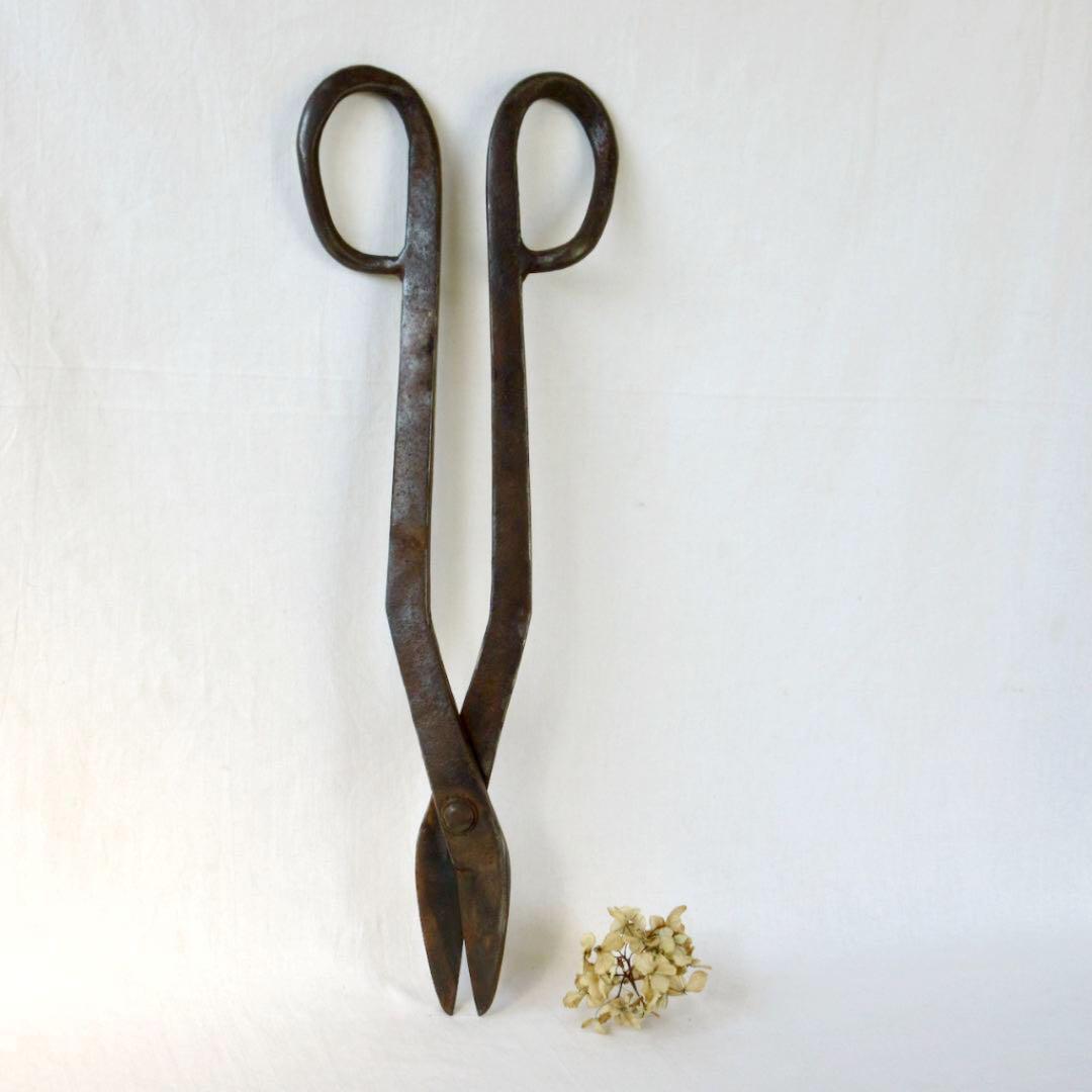 長さ50cm！大きな鉄のハサミ　オブジェ　鍛冶屋　アンティーク　アイアン