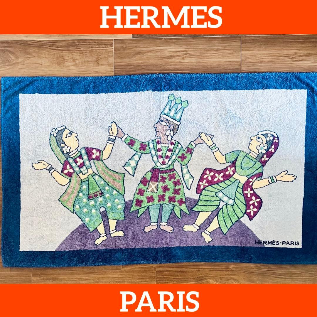 ⭐️超レア❗️良品❗️HERMES エルメス/大判ビーチタオル/レアな王様柄！