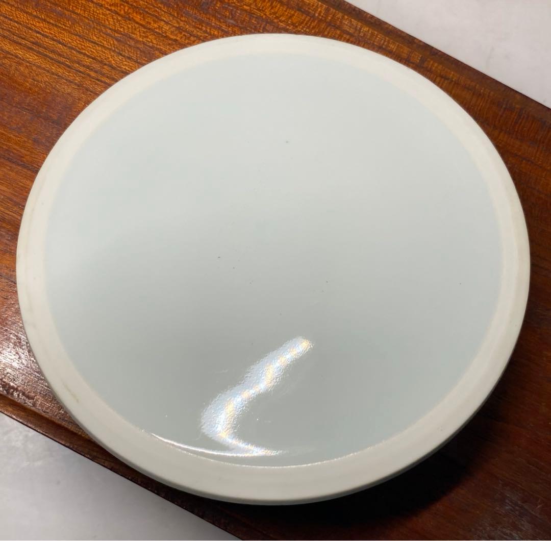 【茶道具】平安紫翠造　染付末広竹水指（共箱）