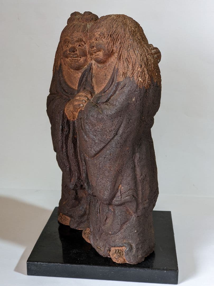 ⭐超希少！ 唐津焼 寒山拾得像 仏像 置物 仏教美術 遺品少数 古美術品 骨董品