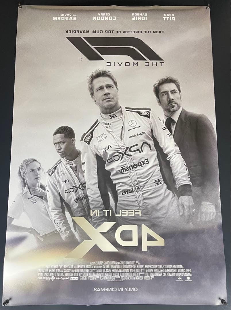 *枚数限定*映画館用両面印刷ポスターINTL版:エフワン F1 4DX 光沢仕様